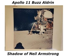 Apollo 11 Vintage NASA Red Number Photo Buzz Aldrin Lunar Surface + Armstrong picture