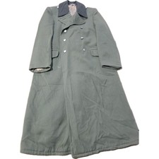 East German Wool Trench Coat NVA DDR Military Double Breasted Overcoat Original  picture