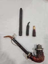 Very Rare Antique 1761 Minstrel Bard Tyrolean Tobacco Pipe picture