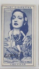 1949 Turf Famous Film Stars Tobacco Dorothy Lamour #20 0n8 picture