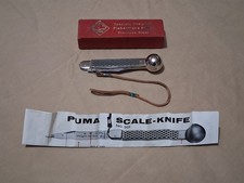 Vintage 1971 Puma Fishermans Scale Knife #501 in Original Box Soligen/Germany picture