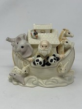 LENOX Noah's Ark Porcelain Nursery Piggy Bank EUC baby’s room baby shower gift picture