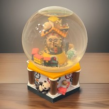 Vtg FAO SCHWARZ RARE Rotating Cloak  And Train  Musical Water Globe picture