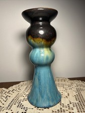 Vtg Pottery Hand Made Ceramic Glaze Pedestal Candle Holder 10