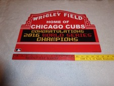 VINTAGE 2016 CHICAGO CUBS WORLD SERIES BASEBALL CHAMPIONS WRIGLEY FIELD 18
