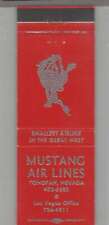 Matchbook Cover - Nevada Mustang Air Lines Las Vegas, NV picture