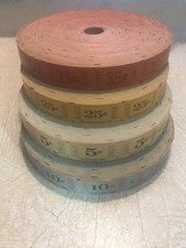 4 Vintage/antique amusement park ticket Roll 35 25 5 10 Cent Ticket New Lot Of 4 picture