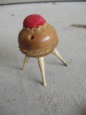 Unique Small Antique Bakelite Pin Cushion Three Legs picture