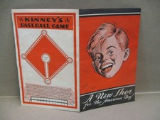 Vtg 1934 Kinney Shoes Educator Junior Ad Tabletop Baseball Game Depression Era picture