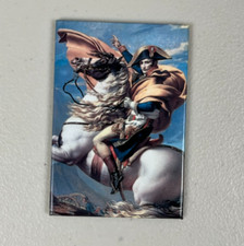 VINTAGE Napoleon Crossing The Alps Art Fridge Magnet Jacques Louis David  picture