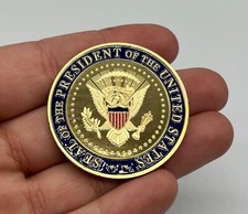 Donald Trump Seal of The President Coin Gold Plated Collectible picture