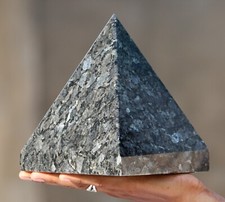 9.9LB 145MM Silver Lirvikite Pyramid Crystal for Healing & Meditation Gemstone picture