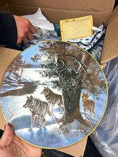Hadley House Legacy Series Timberwolves Wolf Porcelain Collector Plate picture