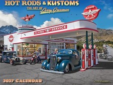 Hot Rod Calendar 2027 Larry Grossman Classic Muscle Car Monthly Wall Made In USA picture