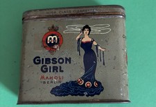 Gibson Girl Vintage Cigarette Tin Nice Condition RARE Manoli Berlin 1905 picture