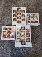 VTG Holly Glass Ball Christmas Ornaments Set Plus 2 More Boxes - 37 Balls Total  picture