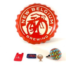 New Belgium Brewing Fat Tire Bottle Cap Metal Sign Bicycle Bell Bottle Opener picture