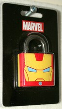 Marvel Comics Iron Man Sturdy Rubber Coated Key School Gym Locker Pad Lock New picture