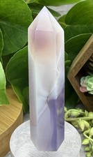 Crystal 65g Pink purple Jelly Agate Tower Obelisk Point Mineral picture