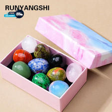 5/7/10pcs /box Natural Crystal Egg Stone Mini Polished Gemstone Jewelry Home Dec picture