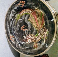 Vintage Japanese Satsuma Moriage Dragon Ware Tea Set 19 Pc Hand Painted Japan picture
