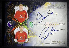 2025-26 Topps Royalty Paul Scholes & Roy Keane Crown Duals Auto Gold /50  picture