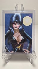 ACEO PSC OOAK Original Art Sketch Card Sexy Pinup Elvira Halloween picture