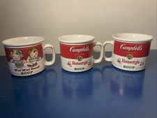 Vintage 1989 Campbell's Soup Mugs set of 3: 1 Campbell's Kids + 2 Homestyle picture