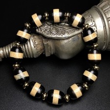 Tibet Returned Old One-Line Medicine-Master Bead Bracelet Rare  A307 picture