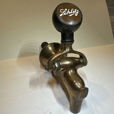 Vtg 40s Schlitz Beer Tap Ball Knob Pull Handle Jos. Schlitz Brewing Co Brass picture