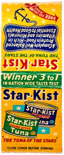 1950s Star Kist Tuna Matchbook Recipes Of The Stars Food Advertising Vintage picture