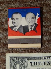 Vtg 1964 Johnson LBJ Humphrey HHH democrat Presidential Campaign Matchbook NM+ picture