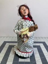 Vintage Byers' Choice Ltd. Caroler Night Before Christmas Girl Teddy Bear 2011 picture