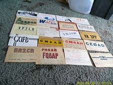 65 QSL CARDS--Ham Radio. Dated 1947-1959 from foreign countries with APO cards picture