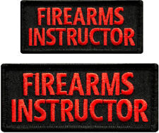 Firearms Instructor Front Back Panel Patch [2PC Set -Hook Fastener ] picture