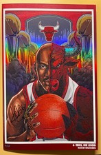 Michael Jordan - Red Foil - Anatomy - 6 Rings - KICKSTRADOMIS Signed Ltd 9/23 picture