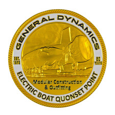 General Dynamics Electric Boat Quonset Point 50 Years Commemorate Challenge Coin picture
