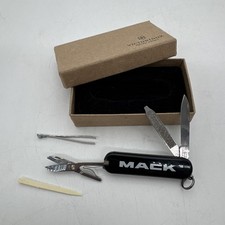 Rare Unused Vintage MACK Truck Black Victorinox Swiss Army Pocket Knife 58mm picture