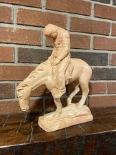 Comanche Clay Pottery Native American Indian & Horse 