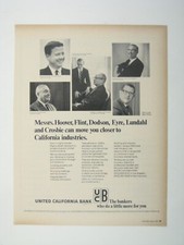 Vintage United California Bank 1960s Advertising Print Ad picture