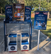 Evan Williams Salute to Service Liquor Store Display, Advertising Display picture
