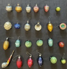 Antique Vintage Lot (24) Glass Feather Tree Ornaments USA Japan Poland picture