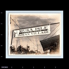 Old Vintage Photo MUSA ISLE INDIAN VILLAGE FLORIDA SEMINOLES MIAMI RIVER picture