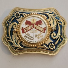 STAR UNION BREWING Beer Advertising Buckle Peru IL Star Model. Rare picture