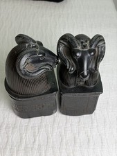 Black Egyptian Statues Amun The Ram God Bookends Metropolitan Museum Of Art picture