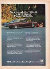 1971 Buick Centurion Couple Pond Picnic Softtop Maroon 1970S Print Advertisement picture