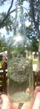 NICE AQUA QUART BLOB BEER WALTER RAUPFER COLUMBIA CITY, IN 1890'S ERA CLEAN L@@K picture