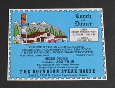 1974 Print Ad Texas Dallas Bovarian Steak House Restaurant Lunch Dinner Art picture