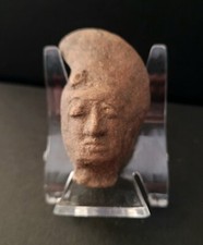 MEDIEVAL JAVA MAJAPAHIT - TERRACOTTA MALE PRIEST HEAD STATUE 13th-14th A.D. picture