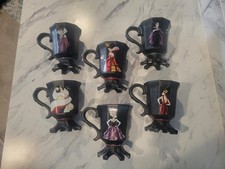 Disney Store Exclusive Villains Designer  Collection  Complete set of 6 Mugs picture